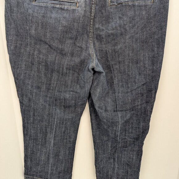One 5 One Women Mid Rise Slash Pocket Blue Jean Capri Size 12 32X20 - Picture 7 of 14